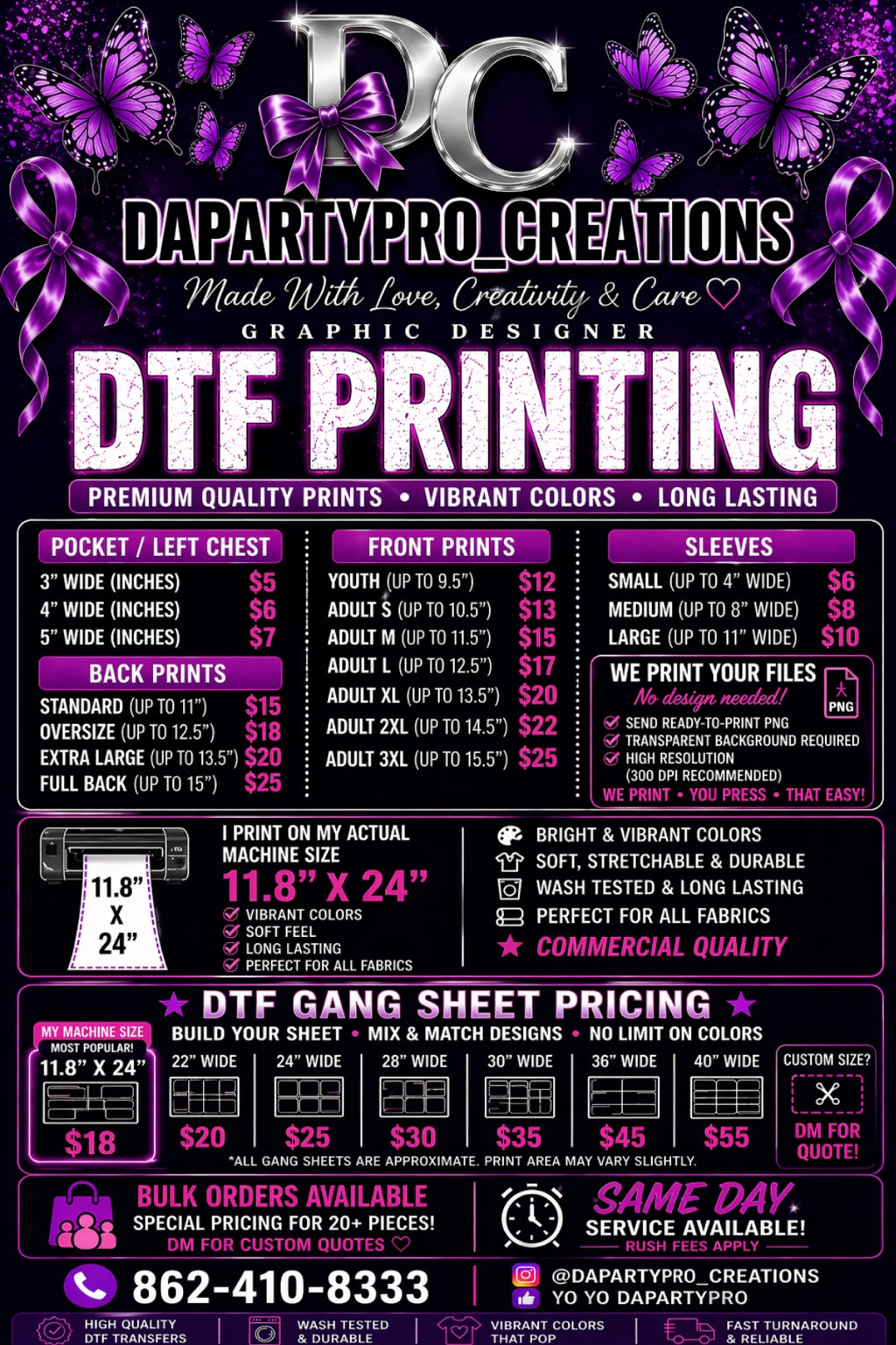 CUSTOM DTF PRINTING SERVICES
