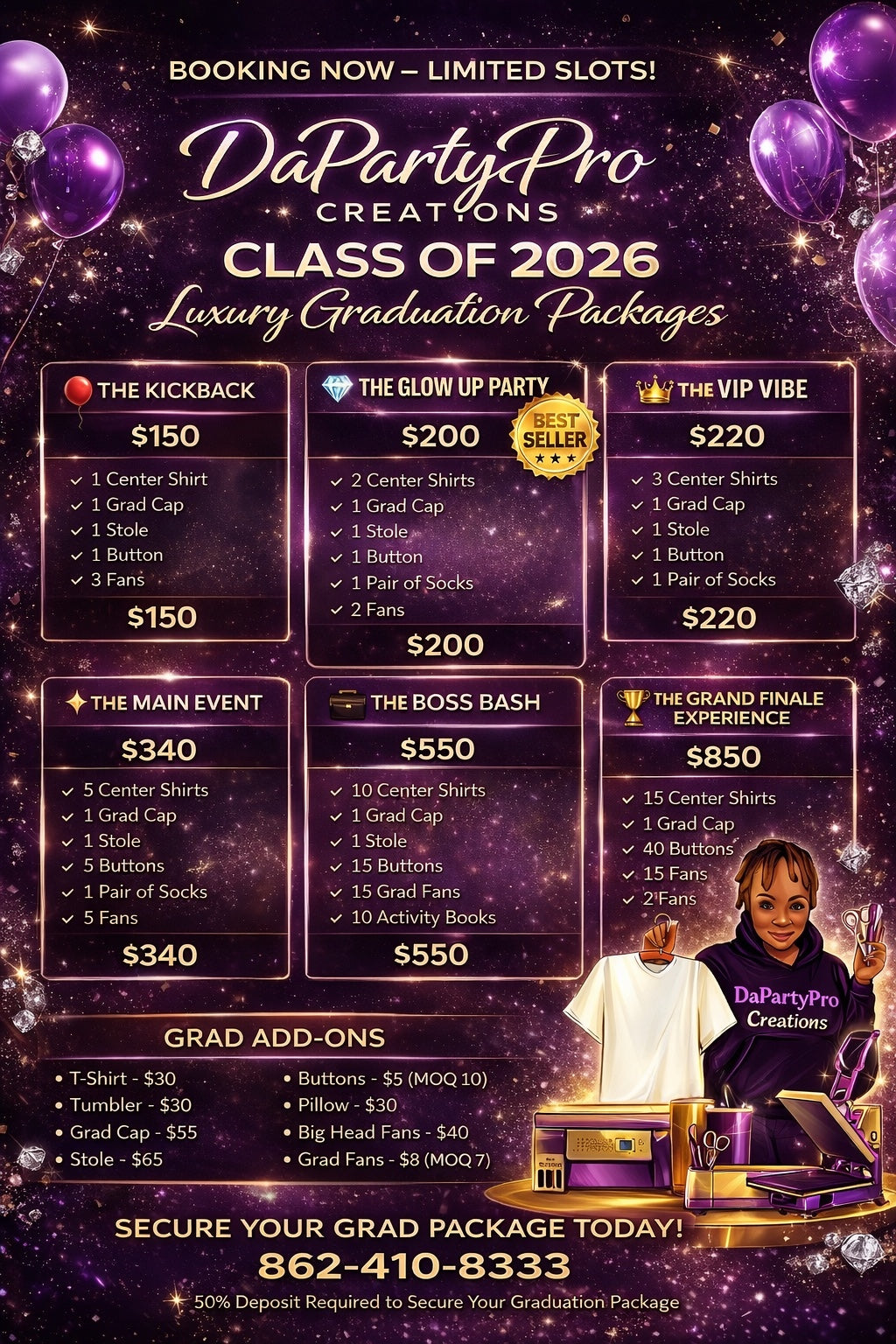 CUSTOM GRADUATION PACKAGES