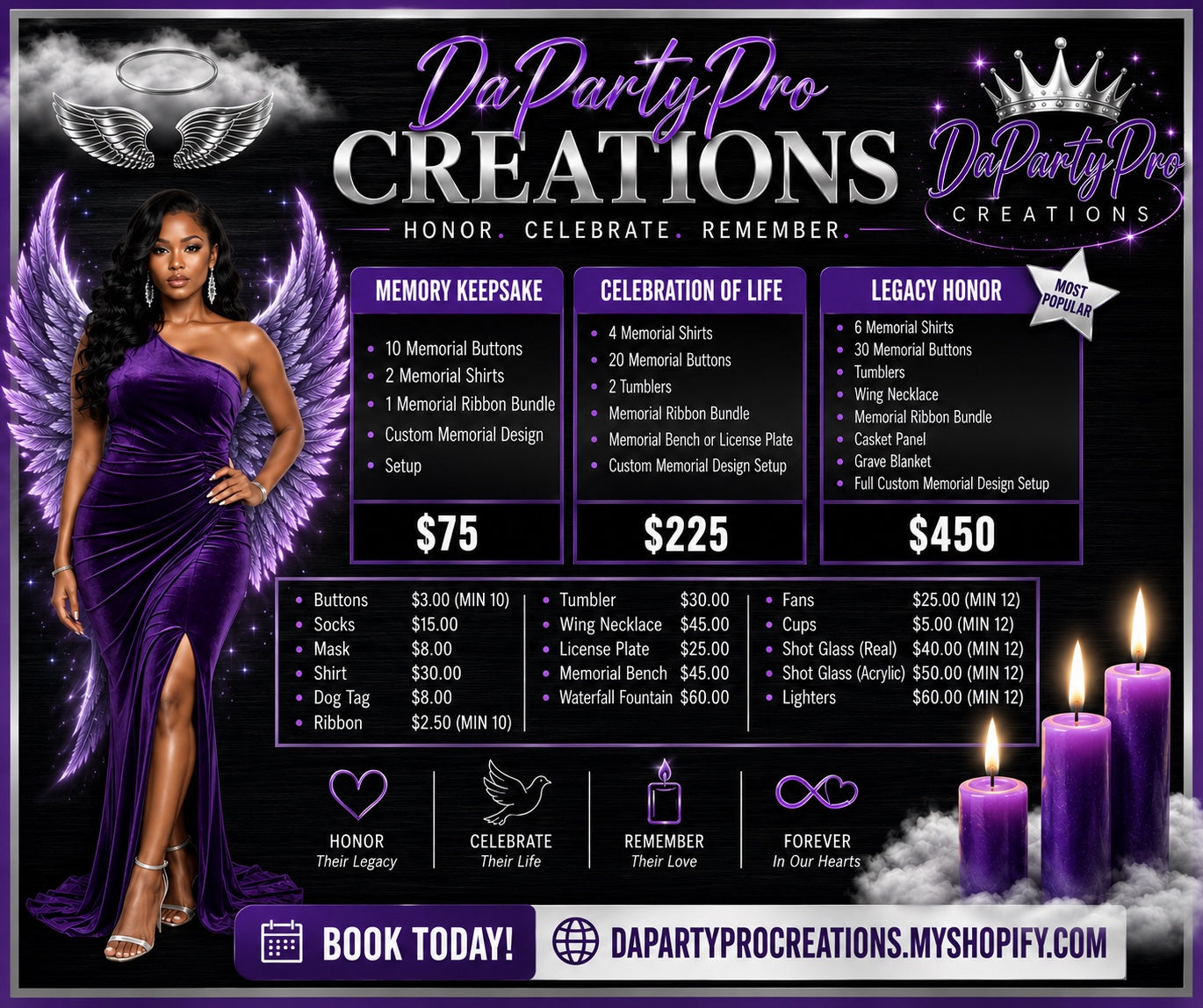 CUSTOM MEMORIAL KEEPSAKES