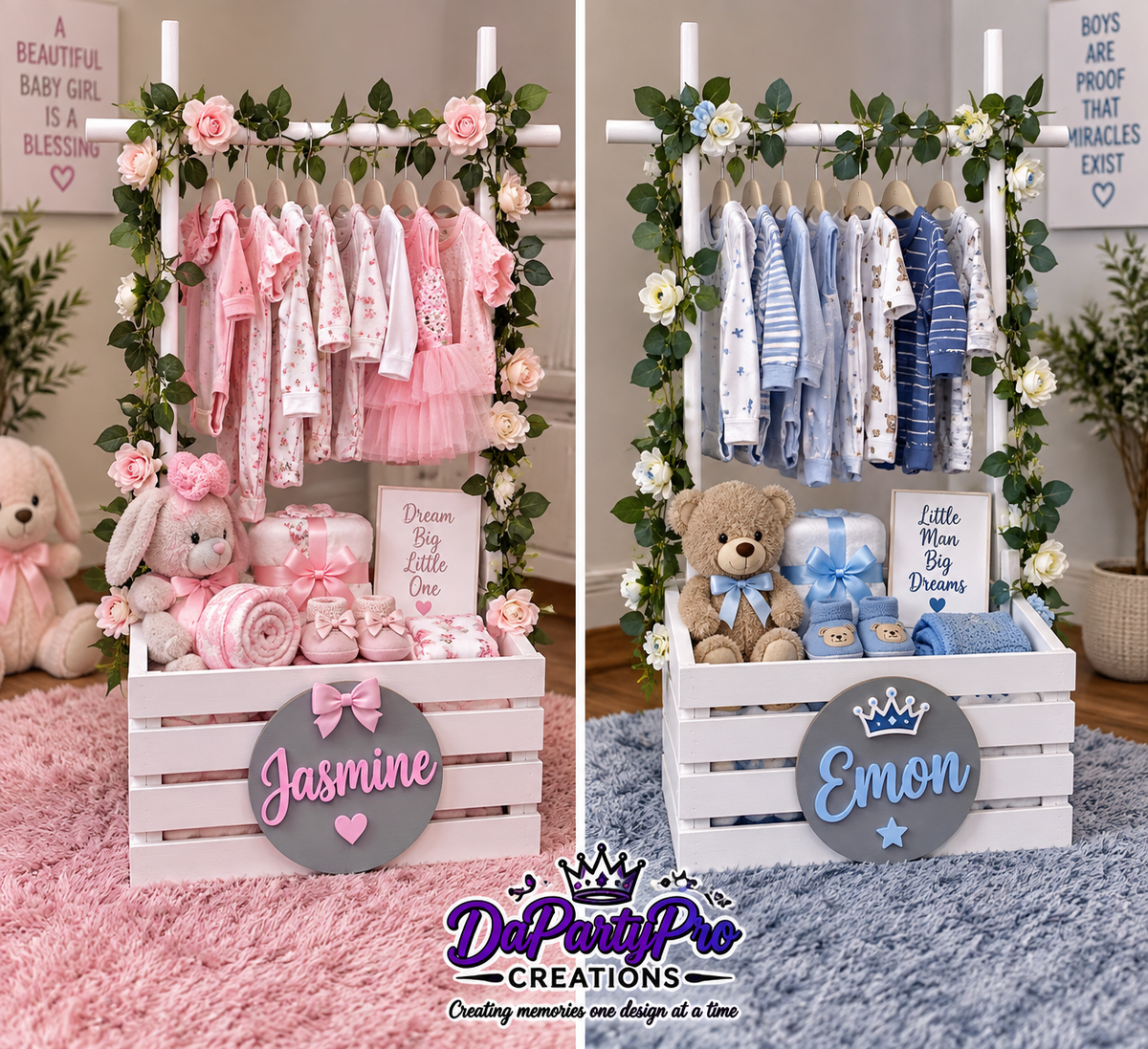 CUSTOM CHILDREN'S CLOTHING RACK – BABY SHOWER GIFT