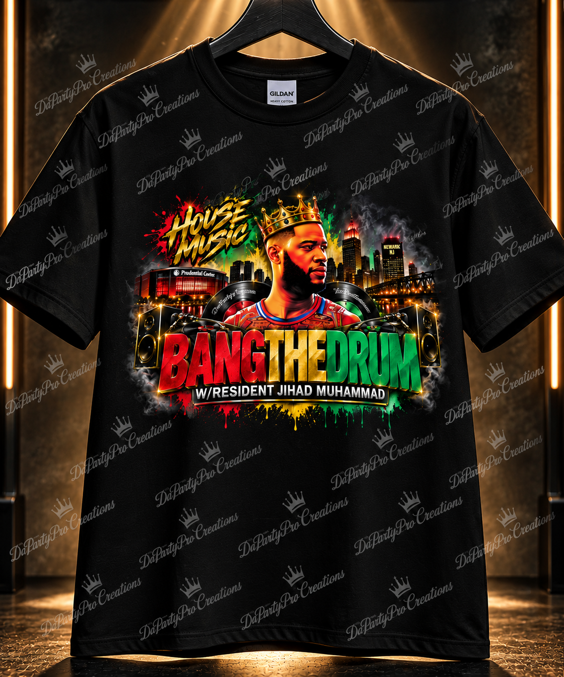 BANG THE DRUM NEWARK HOUSE MUSIC T-SHIRT